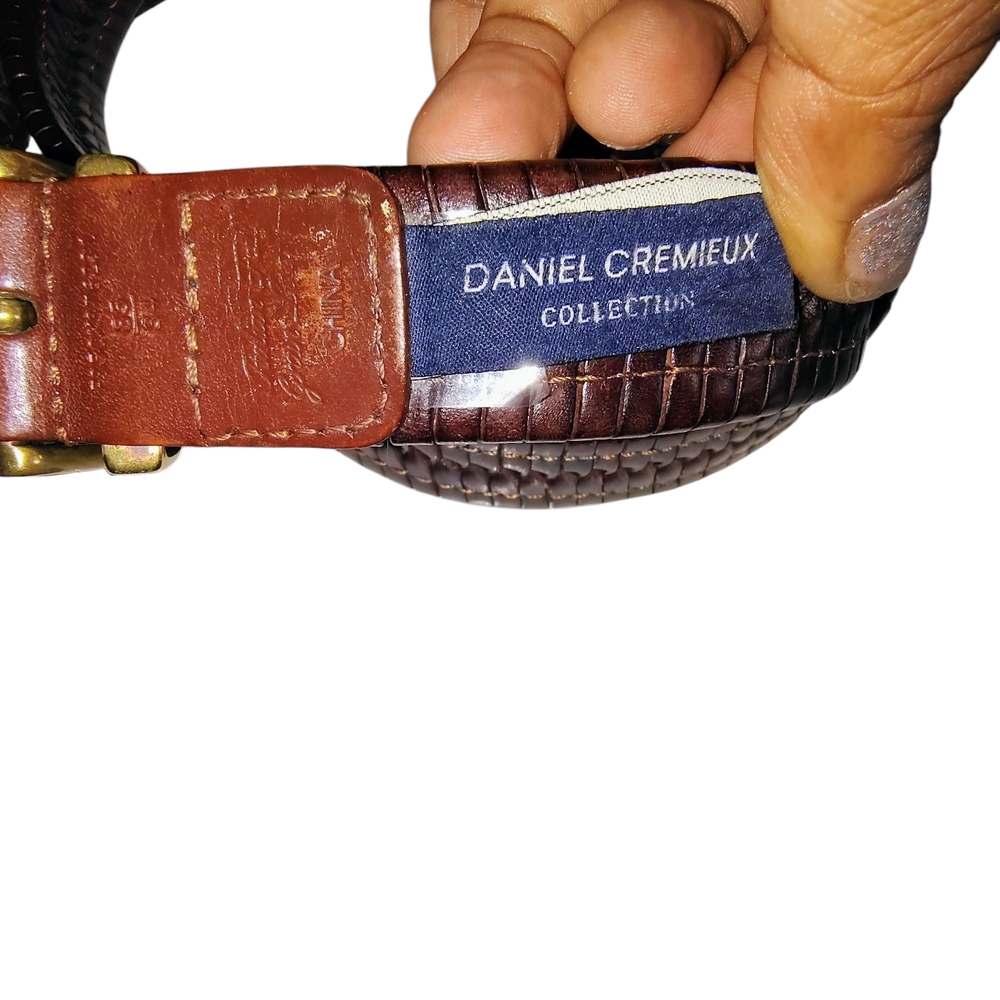 Daniel Cremieux Woven Leather Belt Men's size 34 - Picture 4 of 12